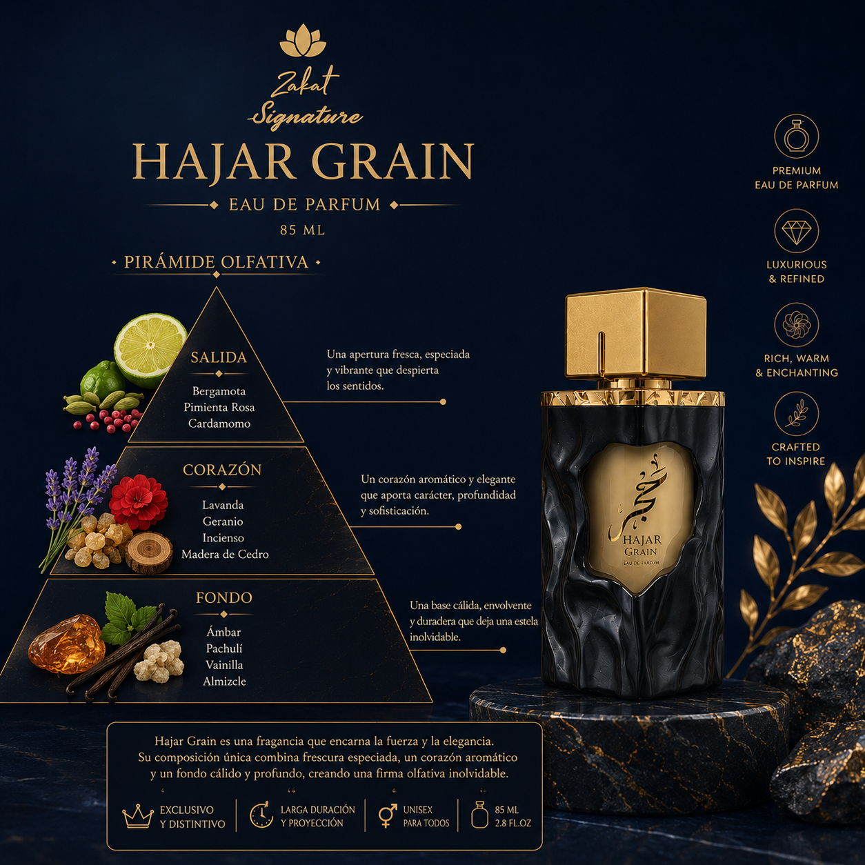 Signature Hajar Grain 85 ML EDP By Zakat