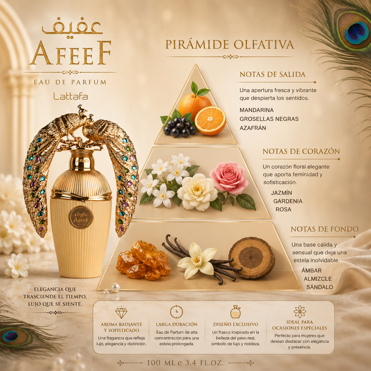 Lattafa Afeef 3.4 oz EDP unisex