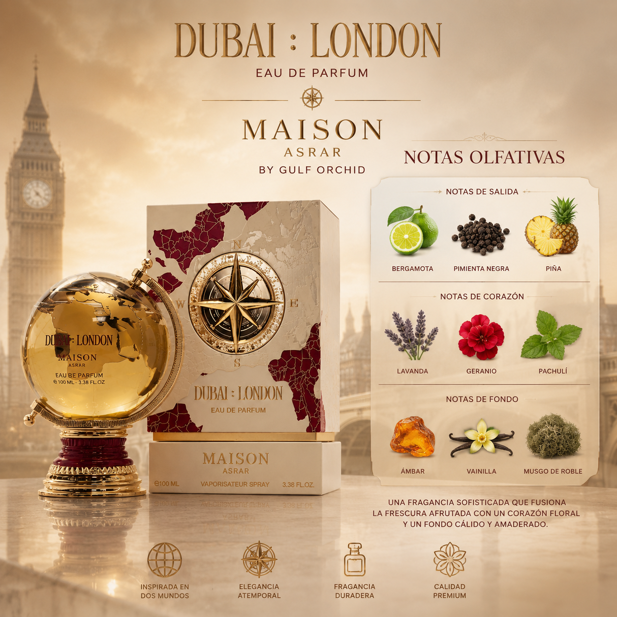 Dubai London EDP 100ML Maison Asrar By Gulf Orchid