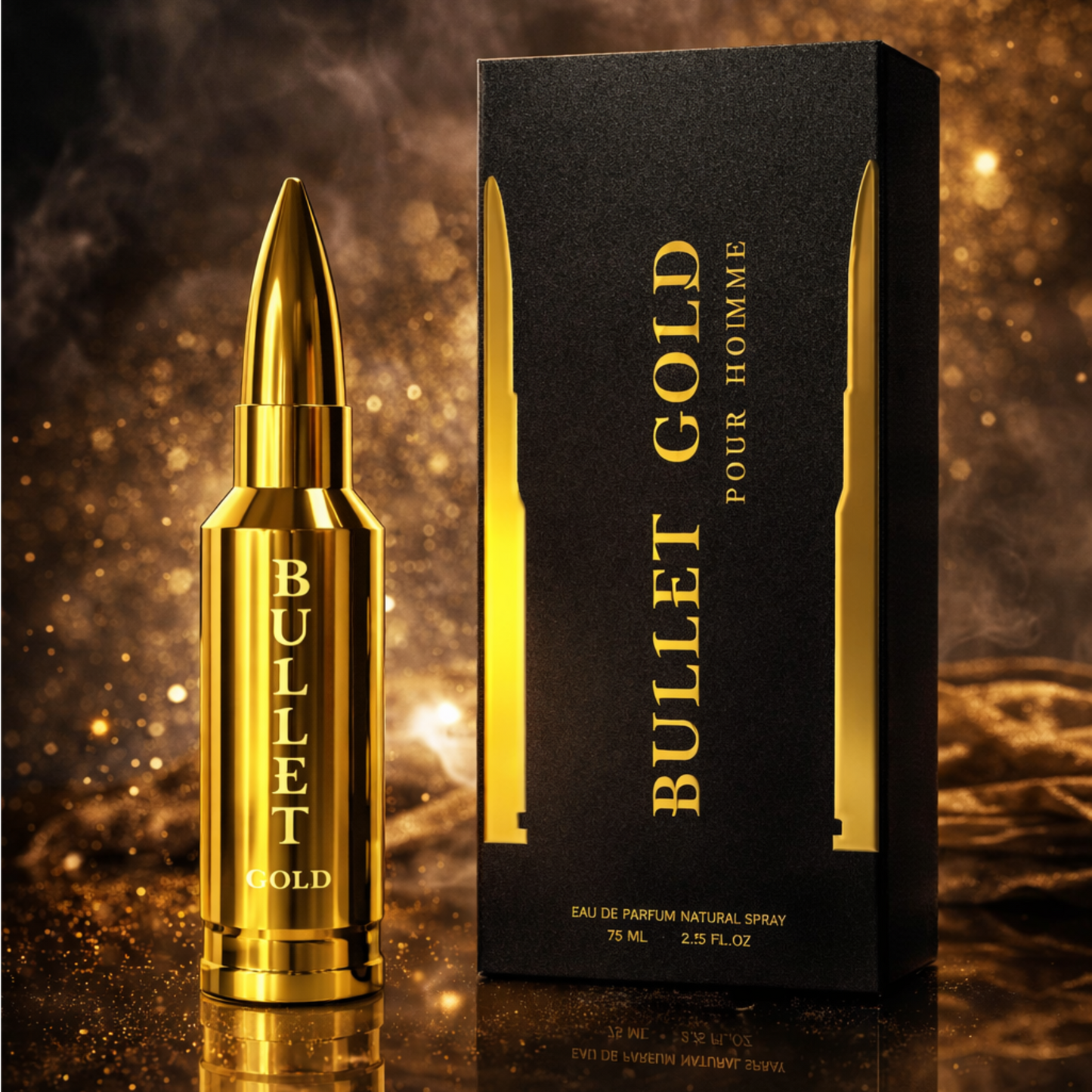 Bharara Bullet Gold - Eau de Parfum para Hombre, 75 ml (2.5 oz)