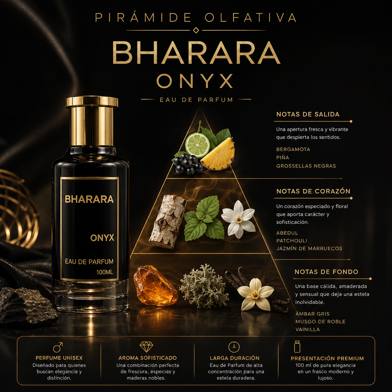 Bharara Onyx for Men EDP - 100 ml