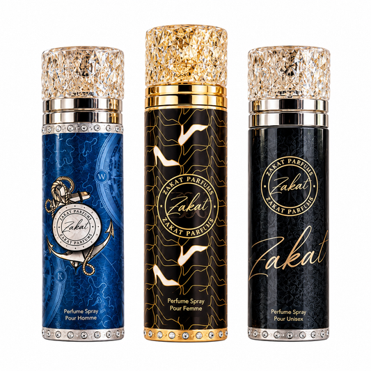 Zakat Body Spray Kit 3 Fragancias – Set de Desodorantes Corporales