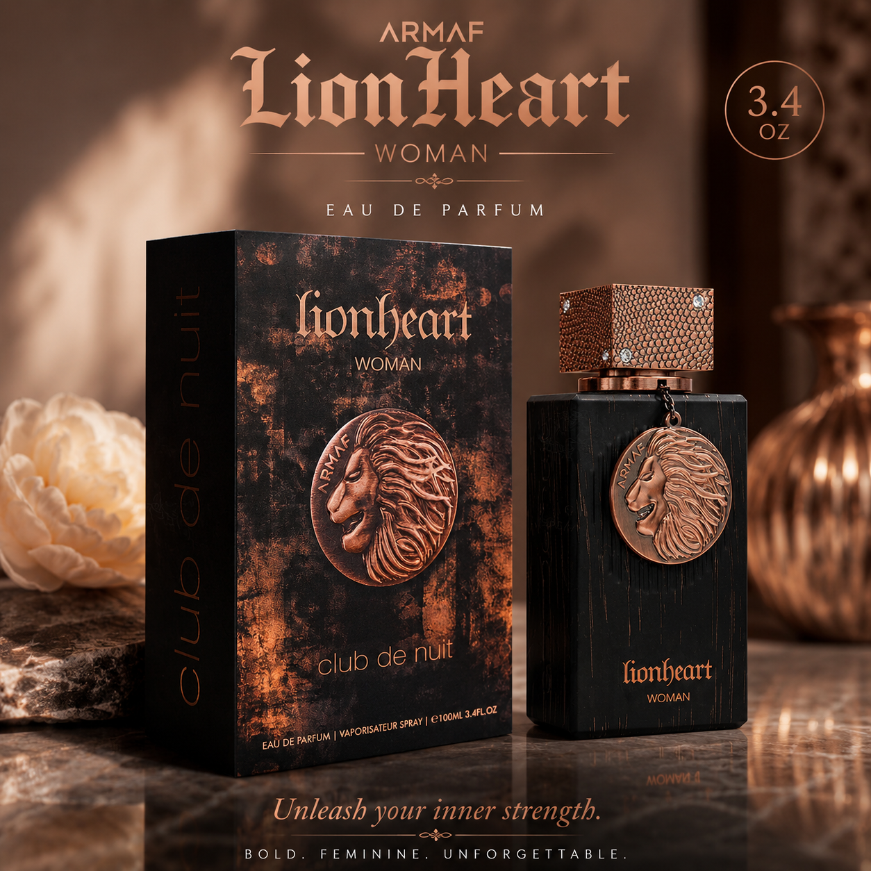 Armaf Club De Nuit Lionheart Eau de Parfum Spray for Women 3.4 oz