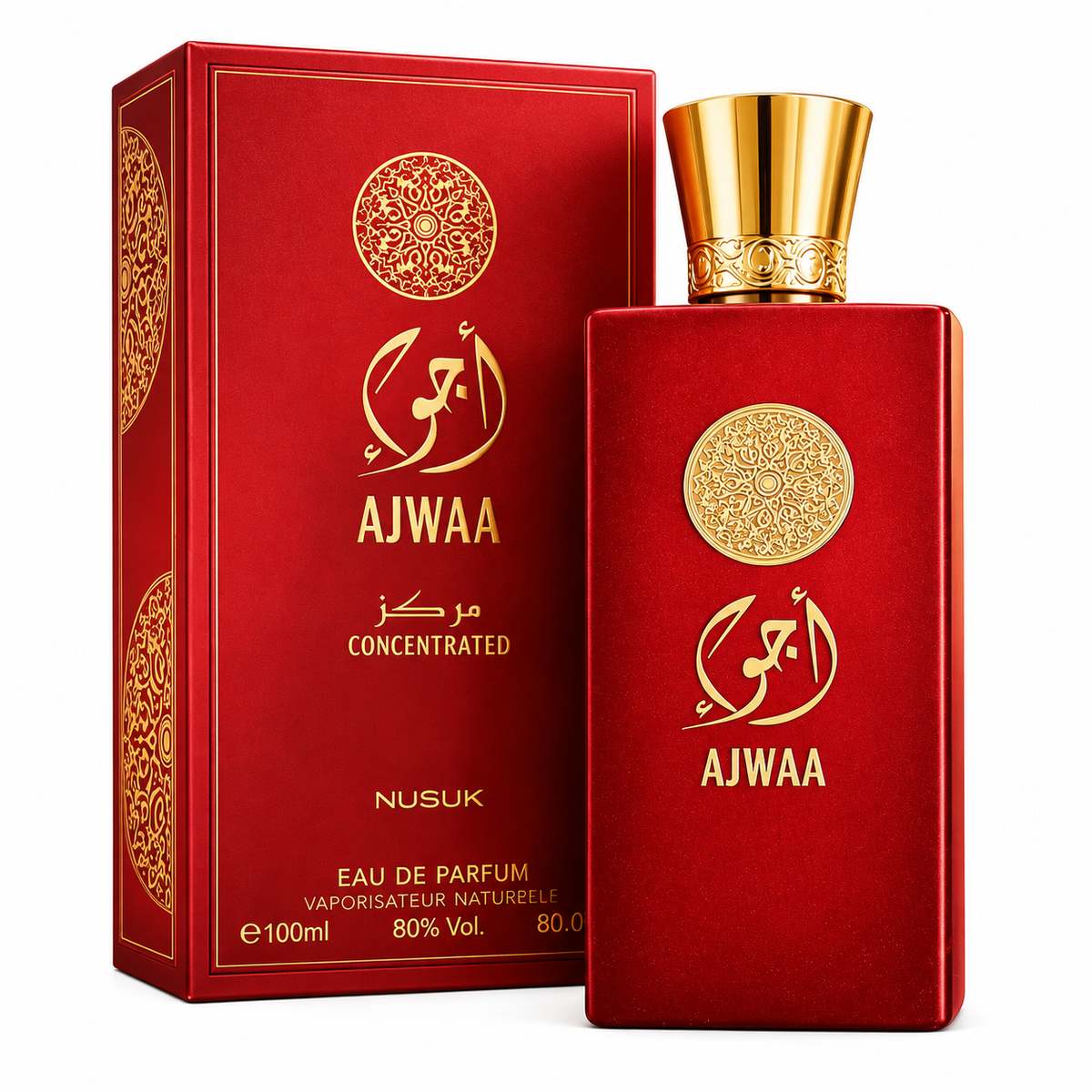 Nusuk Ajwaa Concentrated - Eau de Parfum para Mujer, 100 ml (3.4 oz)