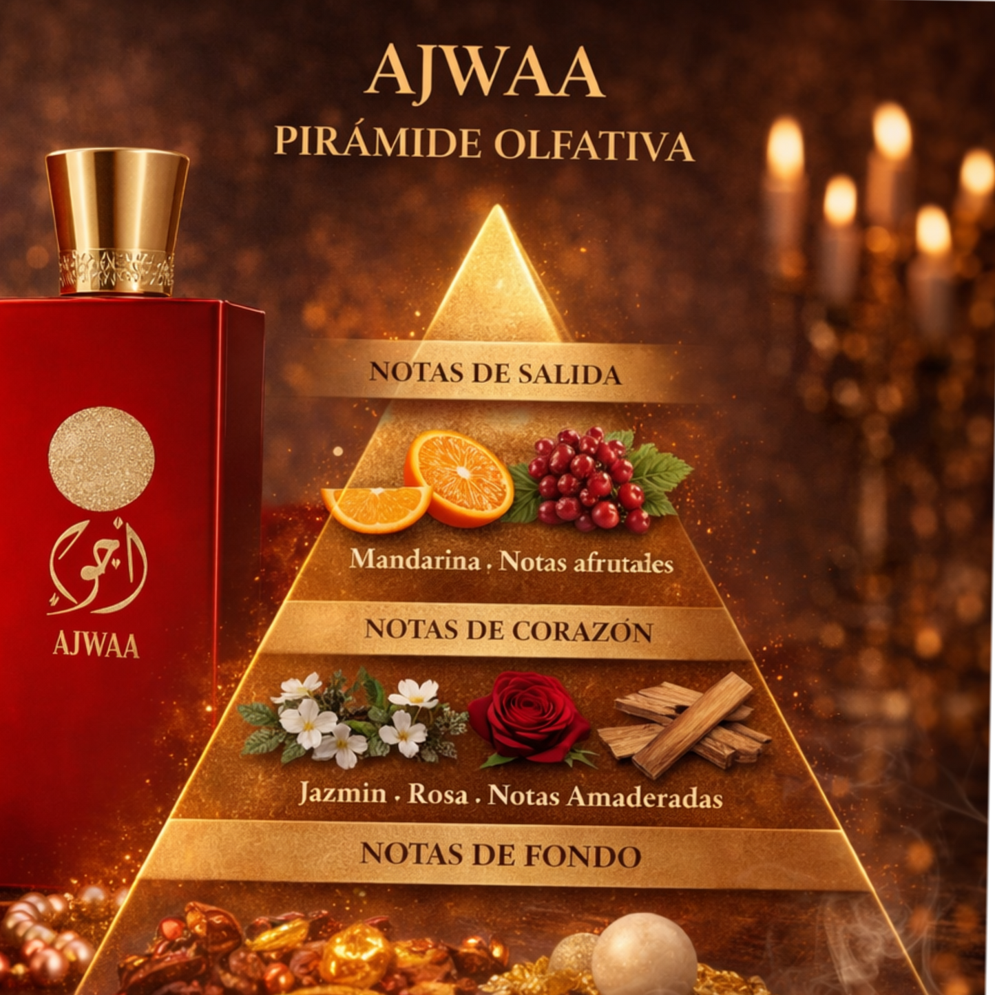 Nusuk Ajwaa Concentrated - Eau de Parfum para Mujer, 100 ml (3.4 oz)