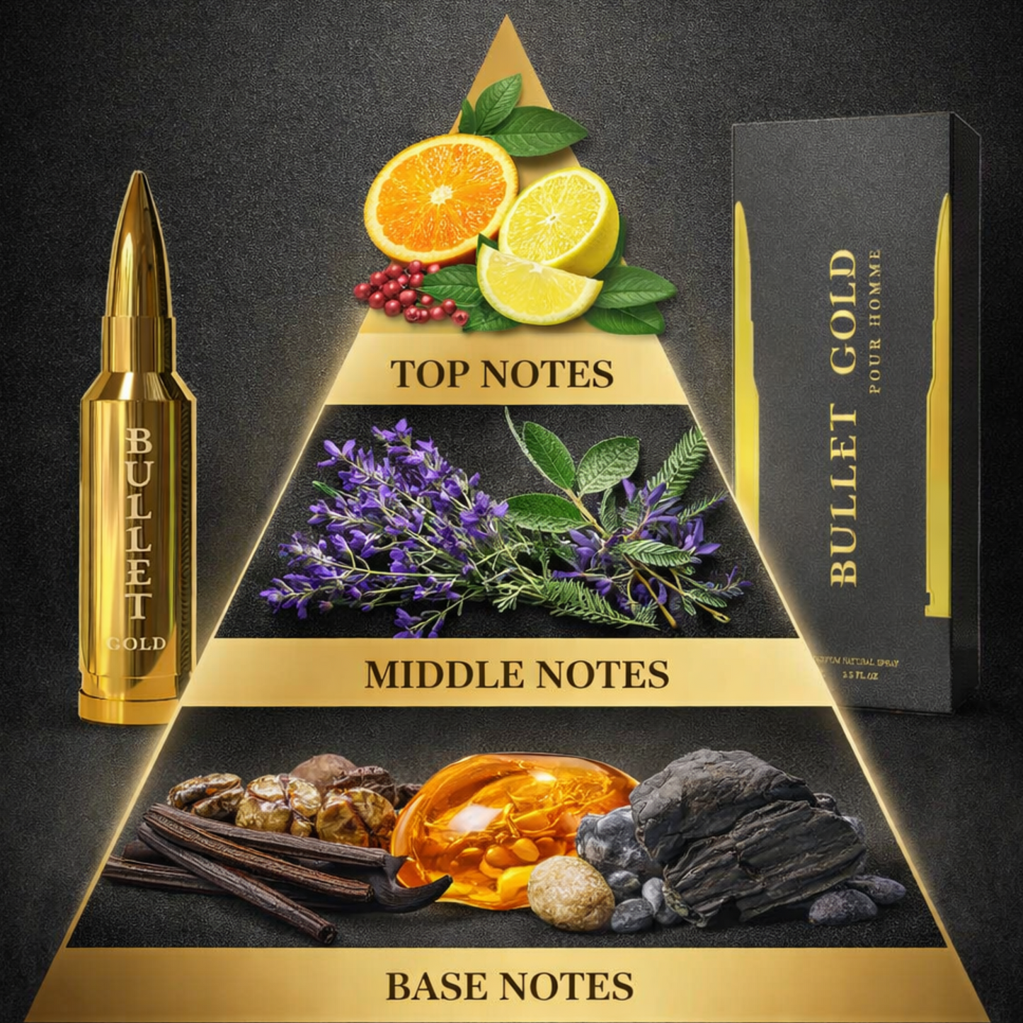 Bharara Bullet Gold - Eau de Parfum para Hombre, 75 ml (2.5 oz)