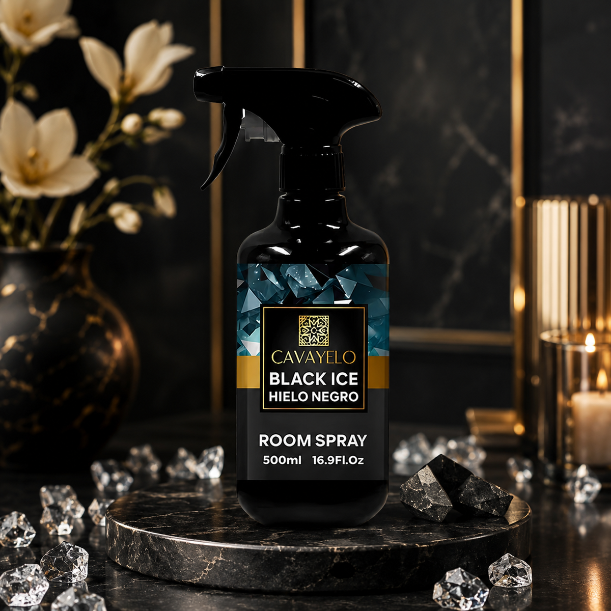 Room Spray Black Ice 500ML by Cavayelo