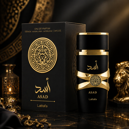 Lattafa Asad - Eau de Parfum para Hombre, 100 ml (3.4 oz)