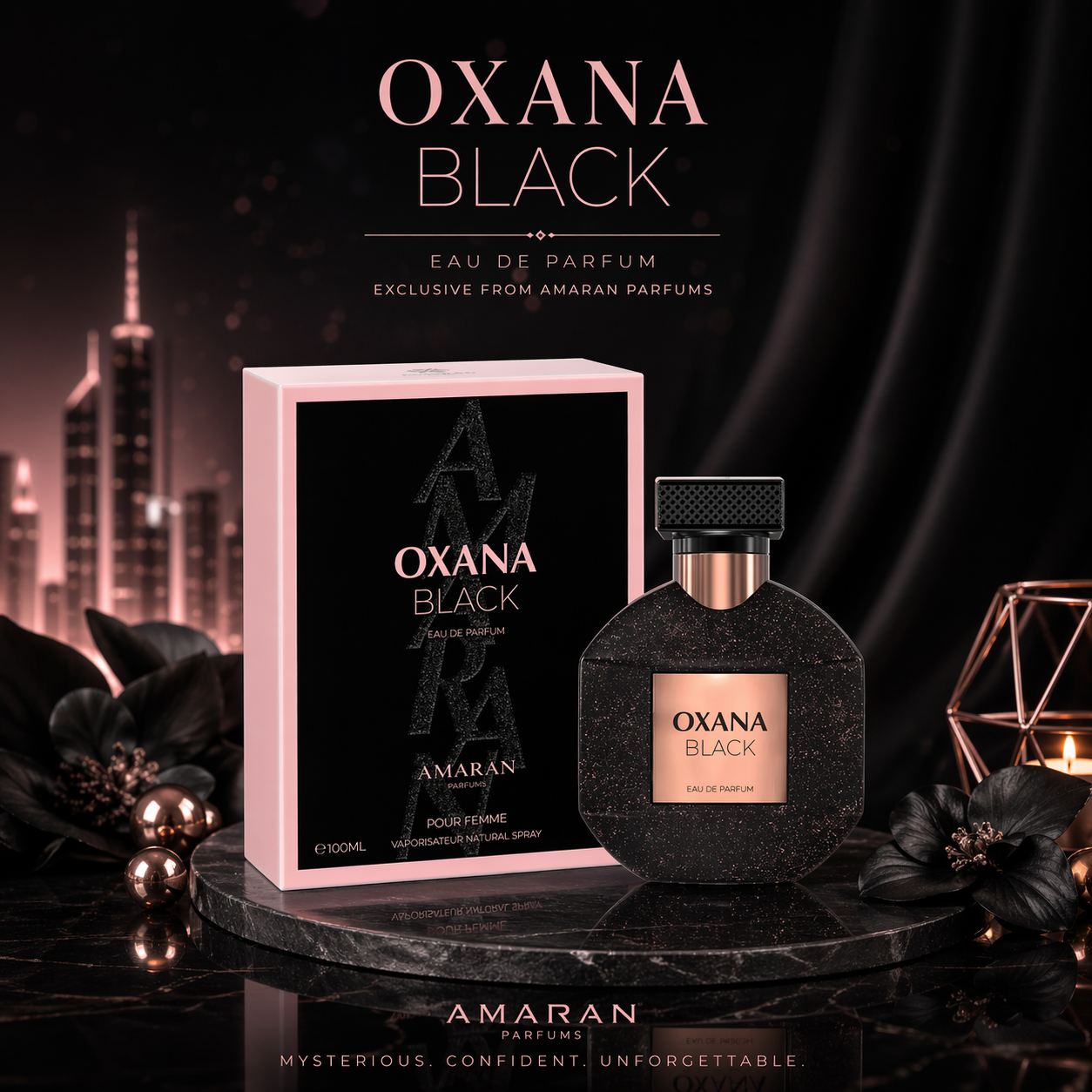 Amaran Oxana Black - Eau de Parfum para Mujer, 100 ml