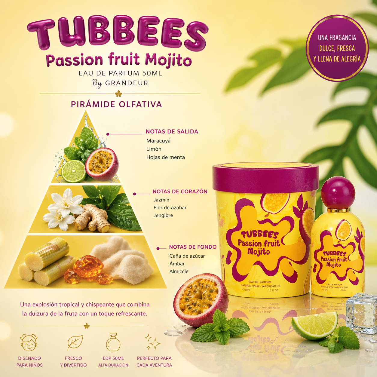 Le Grandeur Tubbees Passion Fruit Mojito - Eau de Parfum 50 ml
